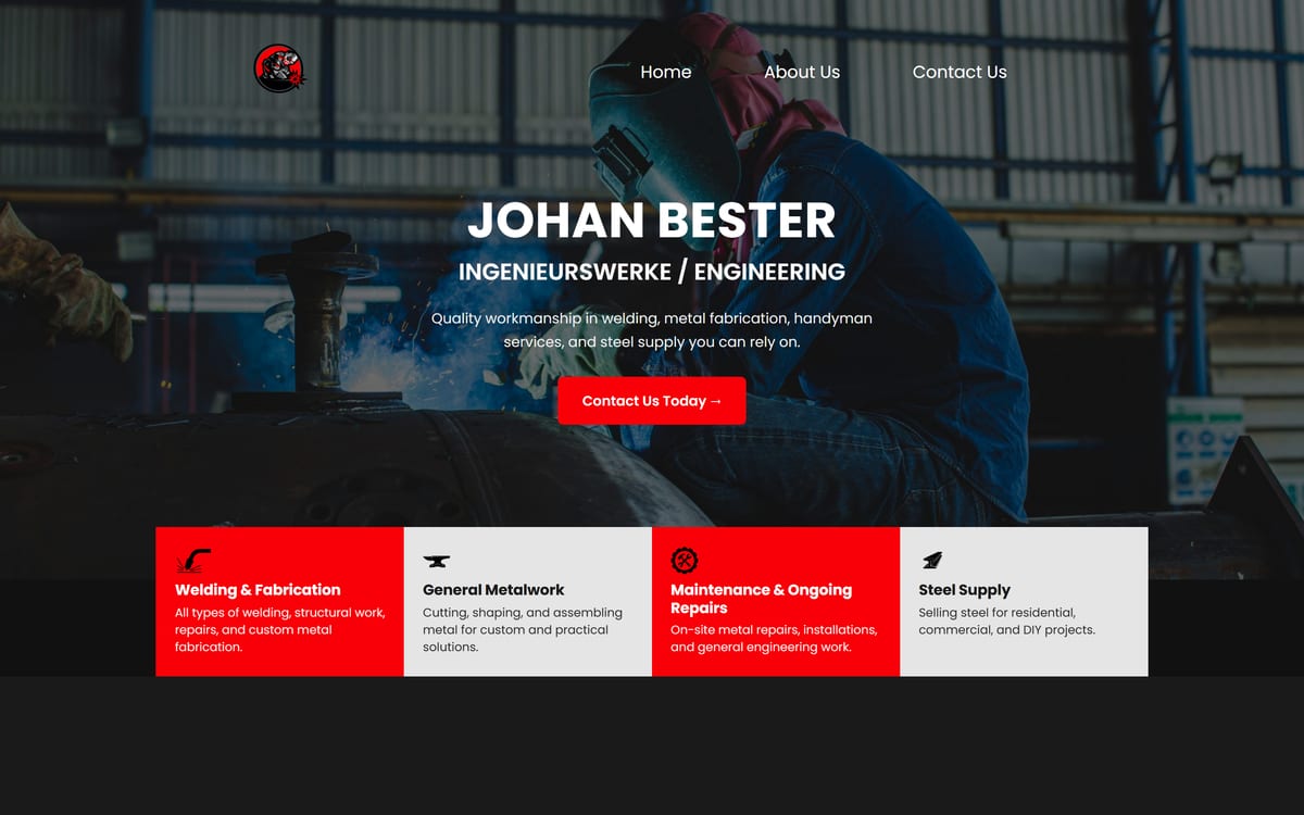 Johan Bester Ingenieurswerke homepage